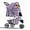 Purple Polka Dots, variant on XPOPR 3-Wheel Pet Stroller, Foldable Travel Jogger for Small & Medium Dogs & Cats (Up to 33lbs), Lightweight Carrier with Breathable Mesh Cover, Cup Holder & Storage Basket, Lawn Green Polka Dots