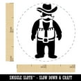thumbnail image 2 of Cowboy Rancher with Mustache Hat and Vest Self-Inking Rubber Stamp Ink Stamper - Yellow Ink - Mini 1/2 Inch, 2 of 7