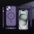 thumbnail image 2 of ELEHOLD For iPhone 15 Plus Slim Shockproof Case, Skin-Friendlyp. Rugged Cover, MagSafe Compatible, Non-Slip, Raised Edges For Cam & Screen Protection, Purple, 2 of 8