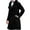 Black, variant on Lovskoo Mens Winter Coats Fuzzy Fleece Lined Leather Jacket Long Sleeve Double-Breasted Jacket Button Thick Warm Notch Lapel Collar Solid Color Long Trench Coat Overcoat Black