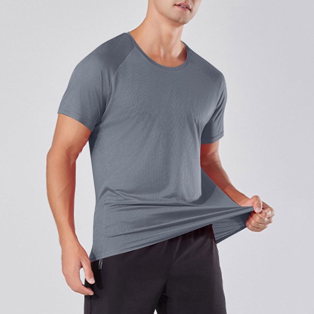 pstuiky Camisas casuales de manga corta para hombre, Camisa holgada informal de manga corta con cuello alto y botones y bolsillos ventilados para hombre camisas casuales para hombre xxl