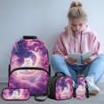 thumbnail image 2 of KUIFORTI Moon Cat Cute Girls Backpack 4Pcs Set with Lunch Bag Pencil Pouch Water Bottle Holder for Elementary Primary Middle School Kids Back to School Supplies Gifts, 2 of 7