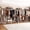 Black, variant on ROGALIS Industrial Pipe Cloth Rack, H6 Wall Mounted Closet System w/6 Telescopic Rods, Heavy Duty Closet Organizers and Storage in Wardrobe Closet w/3 Fixing Rods, 9 Shelves, Black
