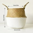 thumbnail image 2 of Nanoei Seagrass Belly Storage Basket Woven Plant Pot Holder with Handles for Plants Picnic Grocery Laundry, 2 of 3