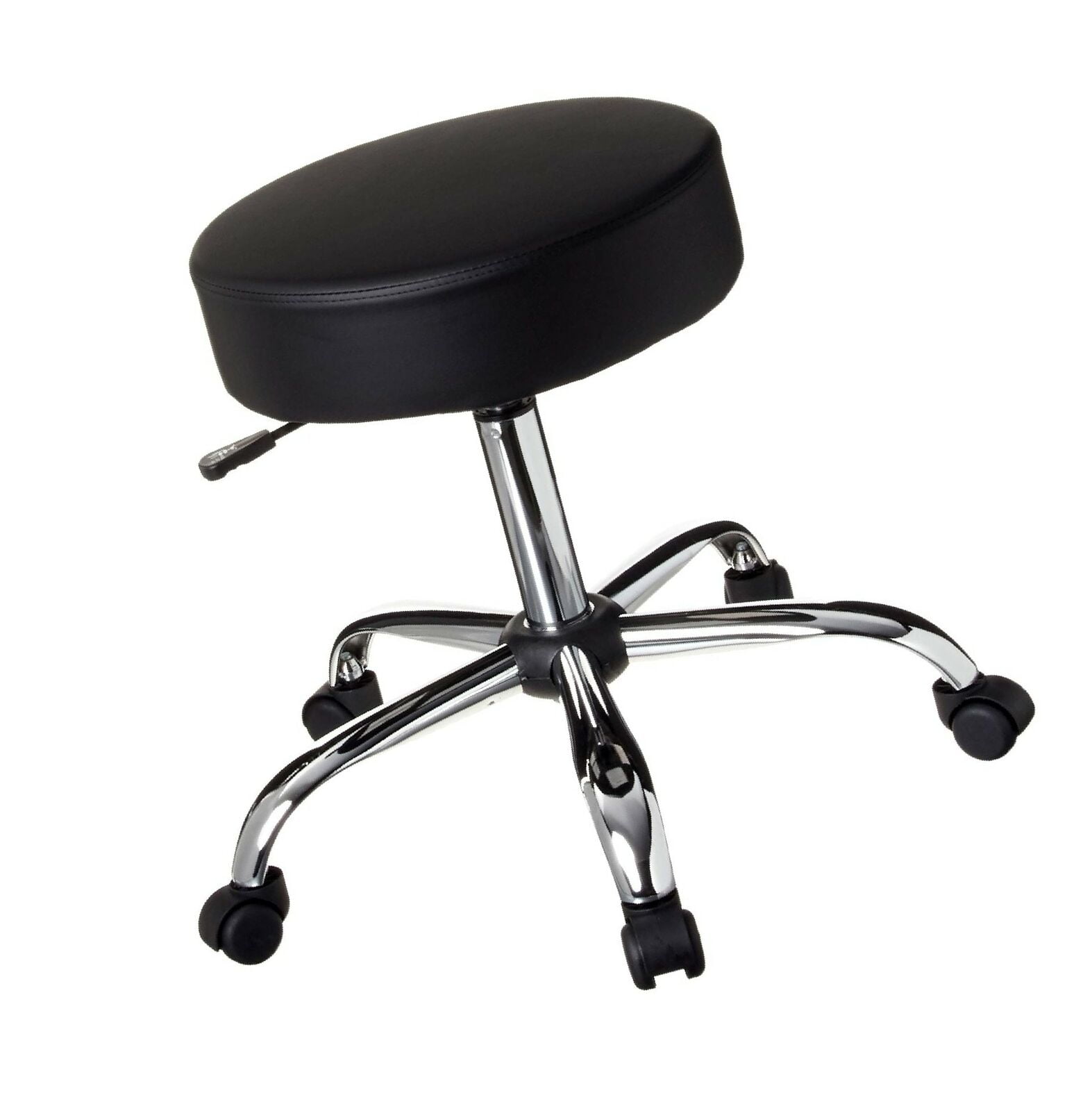 Boss Office Products Be Well Medical Spa Stool in Black No Back Cushion