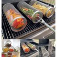 thumbnail image 1 of 2 cestas de acero inoxidable para barbacoa, parrilla para cocinar al aire libre, parrilla para fogatas, utensilios de cocina para viajes familiares, camping, picnic, 35 cm, 1 of 7