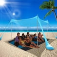 thumbnail image 4 of Toldo Sombra para Playa Portatil 3x3 Fácil de Armar UPF+50 azul, 4 of 10