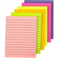 thumbnail image 1 of Paquete de 6 notas adhesivas Post-it con líneas de colores, bloc de notas autoadhesivo extraíble para oficina, hogar y escuela, 1 of 5