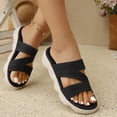 thumbnail image 6 of Daiosportswear Women's Sandals with Arch Support Comfortable Orthopedic Platform Plantar Fasciitis Slides Slippers Black, 6 of 8