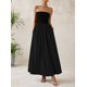 thumbnail image 2 of Vestido largo PRETTYGARDEN para mujer 2025, elegante, sin tirantes, negro, 2 of 7