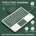 thumbnail image 3 of Wireless Keyboard Cover with Trackpad & Mouse for Lenovo Idea Tab Pro 12.7 Inch 2025,DarkGreen, 3 of 7