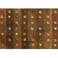 thumbnail image 1 of Ahgly Company Indoor Rectangle Abstract Orange Contemporary Area Rugs, 5' x 7', 1 of 1