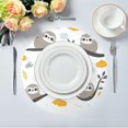thumbnail image 3 of WOBOGO Cute Sloth Patterns Lying on A Branch Round Placemats Set of 1 Heat Resistant Washable Kitchen Table Decorations 15.4in, 3 of 7