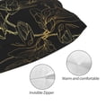 thumbnail image 3 of Kdxio Cotton Pillow Cases 20"x30" Pillowcases,Soft and Breathable Bedroom Pillow Cases-Gold Gloss Outline Floral-No Pillow Core, 3 of 5