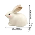 thumbnail image 2 of Cute Easter Bunny Resin Figurine, Creative Craft Desktop Decoration for Spring, Whimsical Rabbit Ornament for Home Office & Holiday Display, 2 of 7
