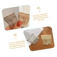 thumbnail image 2 of Wedding Hair Clip 8 pcs Combs Women Bridal Comb Wide Accessories Fine Flexible Wedding Gold Girls Side Clip Clips Teeth Hair Tooth Metal French Decorative for Small Veil Hair Styling Tools, 2 of 5