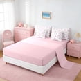 thumbnail image 4 of Manfei Pink White Starfish Seashell Bow Twin Bedding Sets for Kids Girls, Marine Animal Bedding Comforter Set, Pink Reversible 7 Pieces, 4 of 6