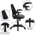 thumbnail image 2 of Mid-Back Designer Black Mesh Swivel Task Chair with Open Arms, 2 of 9