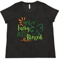 thumbnail image 3 of Inktastic St. Patrick's Day Not Lucky Just Blessed with Clover Women's Plus Size T-Shirt, 3 of 5