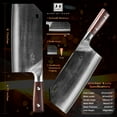 thumbnail image 6 of ENOKING Meat Cleaver Butcher Knife, 8.1" Hand Forged Chopping Butcher Knife Kitchen Knives with Full Tang Handle for Meat Cutting, 6 of 8