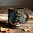 thumbnail image 5 of Eoozwa 2 Packs Christmas Magic Crackle Mug Holiday Gift Ceramic Coffee Cup with Festive Crackle Finish for Hot Cocoa and Tea Ideal for Holiday Parties and Gifts, 5 of 6