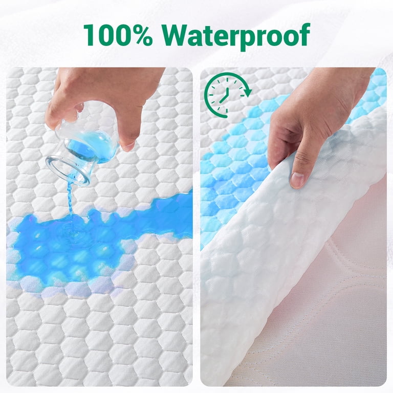 Ophanie Twin Bamboo Viscose Mattress Protector, 4-Layer photo 8