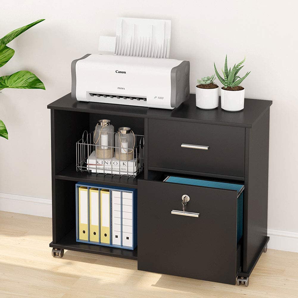 Tribesigns 2 Drawer File Cabinet with Lock, Mobile Lateral ...
