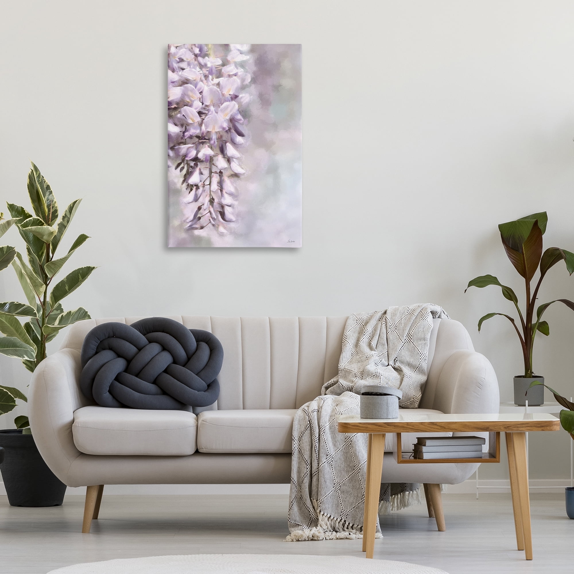 Stupell Industries Soft Foxglove Petals Botanical & Floral Painting Gallery Wrapped Canvas Art Print Wall Art, 24 x 36