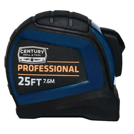 UPC: 0081838728281 | Century Drill & Tool 72828 Pro Grade Tape Measure  25 ft. x 1 in.