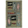 Home Fires AR-CY086K 28 in. x 90 in. Mountain Trout Indoor Hand Hooked Area Rug - Sage Green