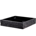thumbnail image 2 of Novatto NOSV-ANSQ Square Black Granite Vessel Sink with Natural Chiseled Exterior, 2 of 4