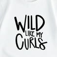 thumbnail image 4 of Virmaxy Toddler Baby 2024 Crew Shirt Wild Like My Curls Summer New Girls Short-Sleeved Letter Print T-Shirt Casual Tops Short-Sleeved Round Neck Tops, 4 of 6
