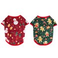 thumbnail image 1 of 2pcs Christmas Cartoon Pet Costume Lovely Pattern Dog Puppy Clothes Apparel, 1 of 6