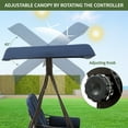 thumbnail image 3 of Uforic 3-Seat Outdoor Porch Swing with Adjustable Canopy, Cushions & Pillow for Garden(Blue), 3 of 10