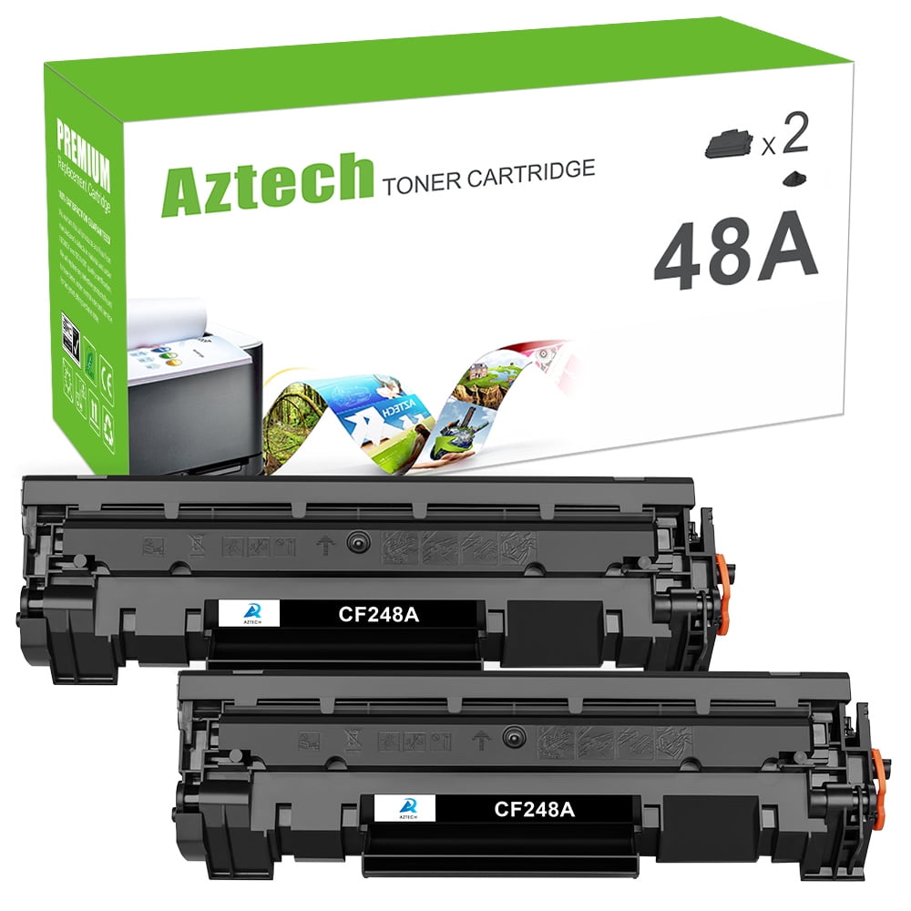 AAZTECH Compatible Replacement for HP 48A CF248A Toner for HP Laserjet Pro M15w MFP M28w M29w M15a M28a M29a M16w M16a Printer Ink (Black, 2-Pack)
