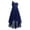 Navy Blue-A, variant on Girls High Low Dresses Kids One Shoulder Ruched Chiffon Wedding Bridesmaid Formal Flower Dress Navy Blue 16