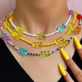 thumbnail image 2 of Collar de cuentas de oso de goma Harajuku para mujer, Gargantilla acrílica de arcoíris, seta Y2K, joyería Bohemia para niñas, regalo de Navidad, 2 of 4