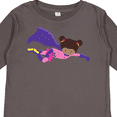 thumbnail image 4 of Inktastic African American Girl, Cape, Superhero Girl Girls Long Sleeve Toddler T-Shirt, 4 of 5