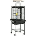 thumbnail image 1 of PawHut 61.5 Inch Bird Cage Parakeet House for Cockatiel with Stand, Black, 1 of 9