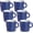 Blue, variant on 4oz (120ml) Small Porcelain Espresso Cups, Set of 6 Ceramic Demitasse Mugs, Dishwasher & Microwave Safe, Tiny Coffee/Tea Cups for Daily Use