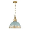 thumbnail image 4 of Golden Lighting Alison 1-light Pendant in Vintage Gold and Weathered Black Iron shade, 4 of 7