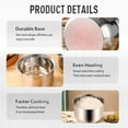 thumbnail image 3 of Bol Intérieur pour Cuiseur à Riz en Acier Inoxydable, Bol Rond de Remplacement pour Cuiseur à Riz, Bol de Cuisson Intérieur pour Cuiseur à Riz, Casseroles pour Cuisine Familiale (9.37 * 5.71 Pouces), 3 of 8