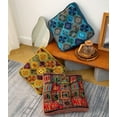 thumbnail image 6 of Velvet Chair Seat Cushions for Kitchen Dining Room Chairs Boho Printed Chair Pad with Ties Soft and Comfortable Square Chair Cushion 16"x16", 6 of 14