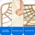 thumbnail image 6 of Dextrus 2 Pieces Patio Furniture Set, All-Weather Wicker Loveseat with Cushions & Coffee Table, Outdoor Conversation Sofa Set - Beige, 6 of 10