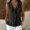thumbnail image 2 of Tank Top for Women Sleeveless V Neck Button Front Blouse with Relaxed Shape for Work And Weekend Outfits Women's Tanks, 2 of 4