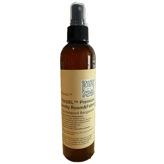 EXTRADEL Eco‑Friendly Room & Fabric Freshener, Sandalwood & Bergamot, Plant‑Based, 8 fl oz
