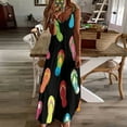 thumbnail image 4 of Colorful Flip Flops Sleeveless Dress Loose Women's Dress Dresses Luxury Evening Dresses, 4 of 9