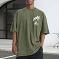 thumbnail image 2 of Atogsazn Men's Oversized Short Sleeve Tshirt Summer Casual Loose Fit Graphic T Shirt for Men Shirt Tops Outfit 02-Army Green XL Fashion, 2 of 5