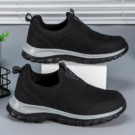 

Cathalem Women Casual Shoes Size 11 1/2 Couple Women s Autumn And Winter New Warm Keeping Elderly Non Slip Walking Fashion Shoes Black 8.5