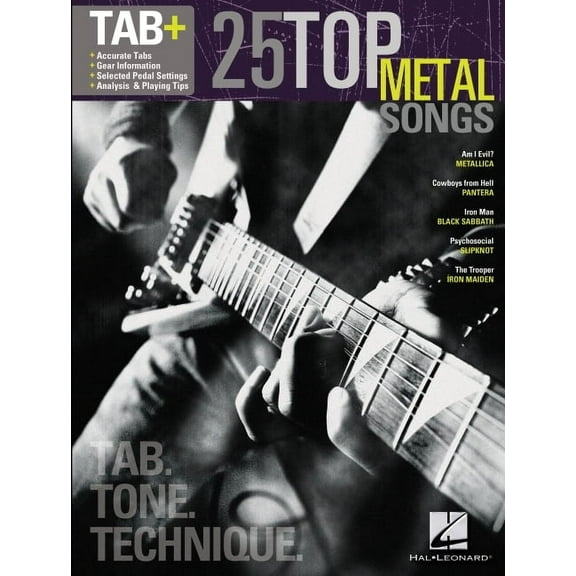 Tab 25 Top Metal Songs - Tab. Tone. Technique.: Tab , (Paperback)